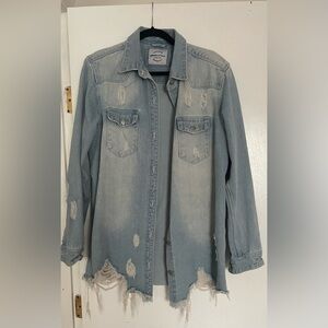 American Bazi Distressed Denim Jacket